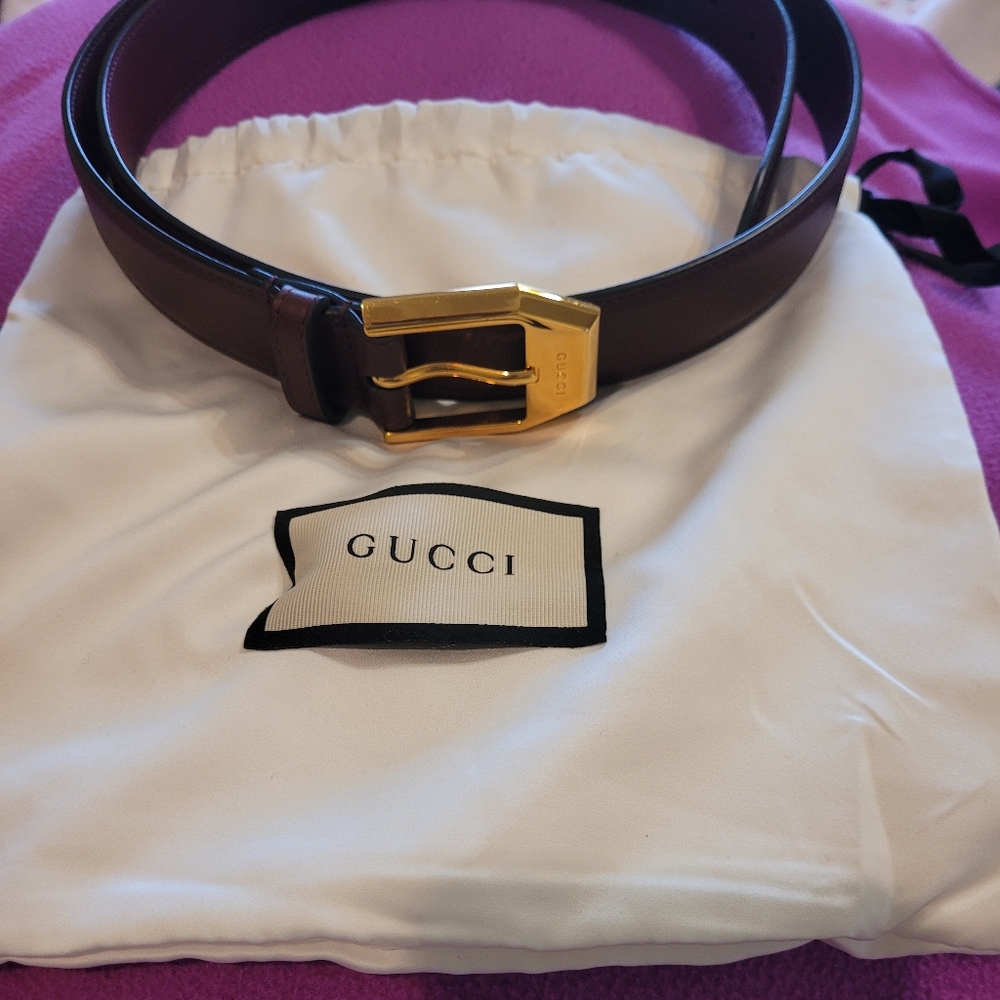 GUCCI Men's Leather Belt Size 110